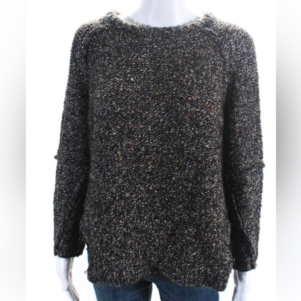 Inhabit Chunky Knit Salt And Pepper Sweater